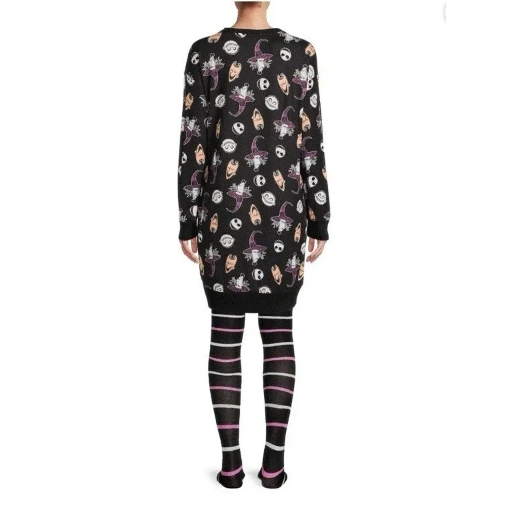 The Nightmare Before Christmas Sleep Shirt Womens XS Jack Skellington Sally - Picture 2 of 11